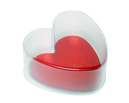 PVC Heartbox mini with redcarton L70xW70xH30mm