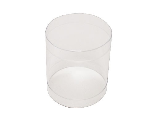PVC round D50xH50mm transparant