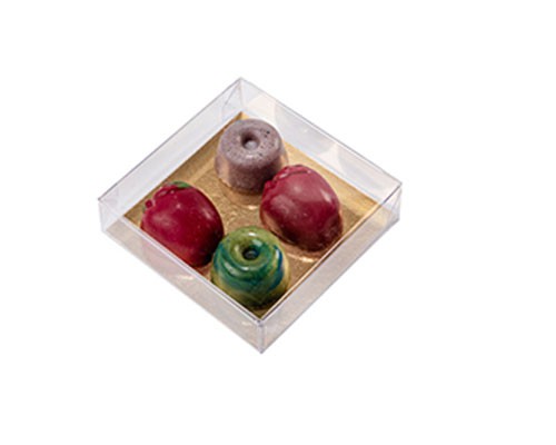 PVC L80xW80xH20mm transparant