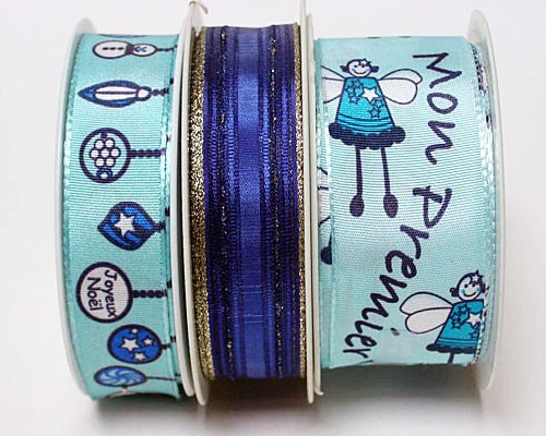 Special pack Christmas ribbon k784 blue