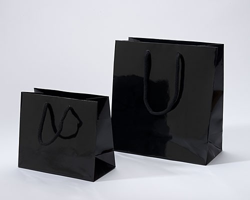 Paper bag luxe laminate L160xW80xH160mm black