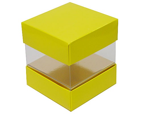 Skylinebox L90xW90xH90mm exterior Jaune Laqué