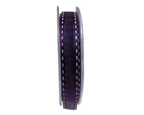 Stitched border 15mm/20mtr aubergine