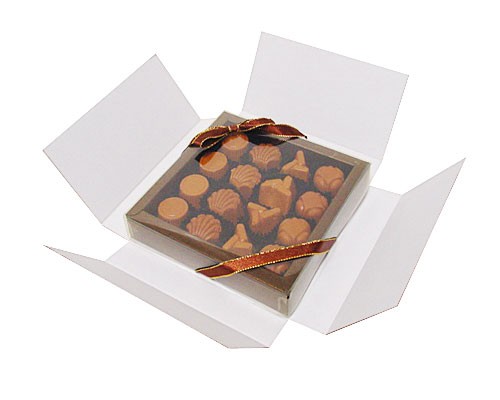 Verzenddoos brievenbus in wit voor de maat 126x126x25mm windowbox