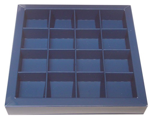Windowbox 133x133x19mm 16 division blueberryblue 