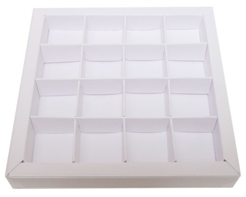 Windowbox 133x133x19mm 16 division white 