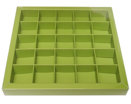 Windowbox 166x166x19mm 25 division kiwi green