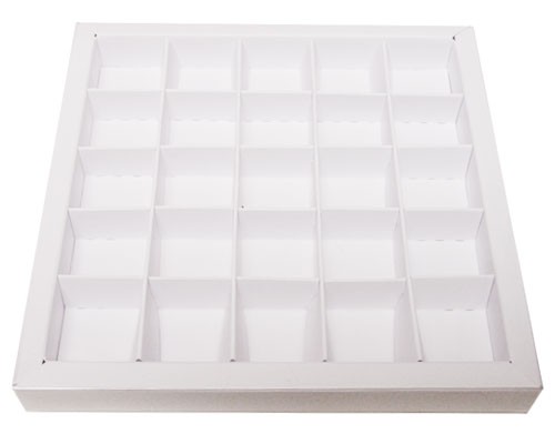 Windowbox 166x166x19mm 25 division white 