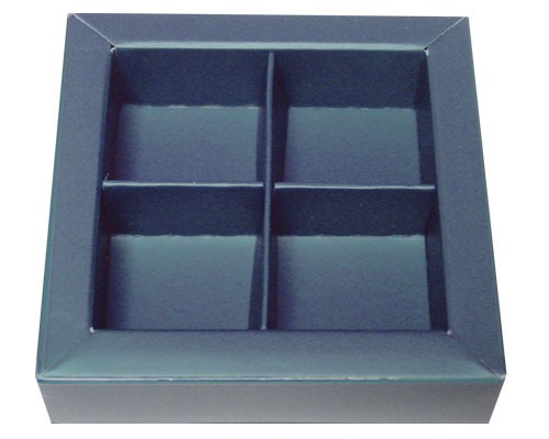 Windowbox 66x66x19mm 4 division sea blue 