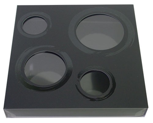 Windowbox 4 circle large 140x140x19mm black