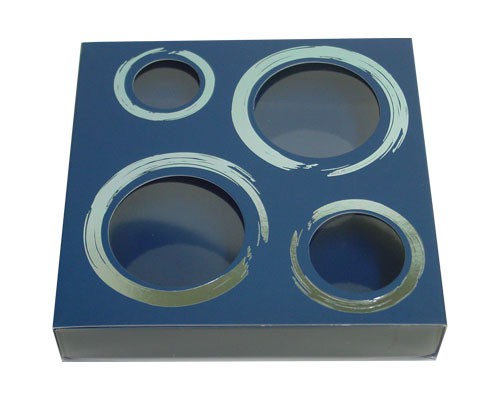 Windowbox 4 circle small 110x110x19mm blueberryblue 