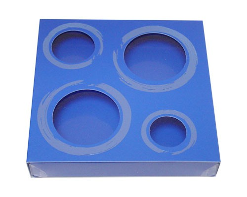 Windowbox 4 circle small 110x110x19mm ocean blue 