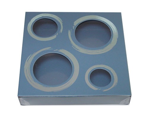 Windowbox 4 circle small 110x110x19mm sea blue 
