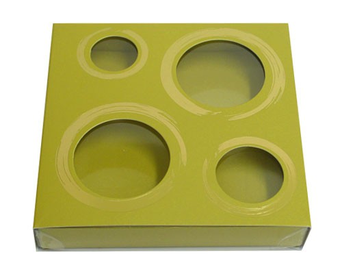 Windowbox 4 circle small 110x110x19mm almond 