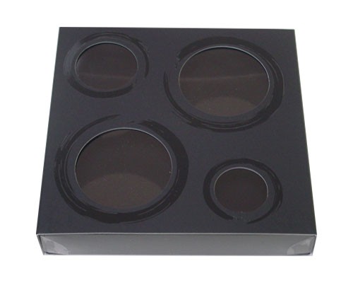 Windowbox 4 circle small 110x110x19mm black 