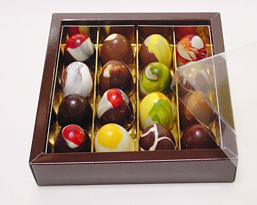 Windowbox maxi 145x145x33mm divider included chocolat laque