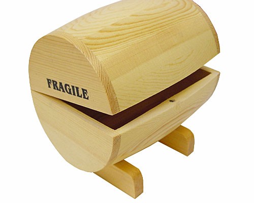 Fragile woodenTub med. Natural