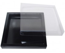 Windowbox 133x133x19mm noir laque