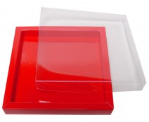 Windowbox 133x133x19mm rouge laque