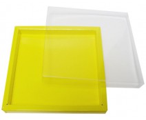 Windowbox 166x166x19mm jaune laque