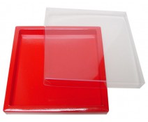 Windowbox 166x166x19mm rouge laque