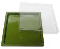 Windowbox 166x166x19mm vert foret laque