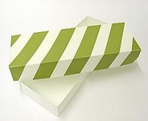 PVC L220xW75xH30mm green white striped