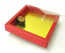 Windowbox 126x126x24mm interior red