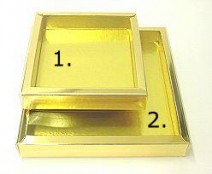 Windowbox 175x175x24mm interior shiny gold