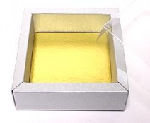 Windowbox 90x90x30mm interior silvertin