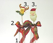 Lint symetre red/green/kerstmankop