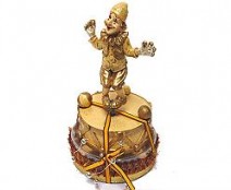 clown musicbox, gold