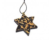 xmas star hanging, blackgold