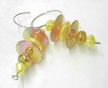 Beaded hanger 12cm honeycaramel