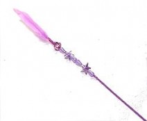deco feather stick, lila