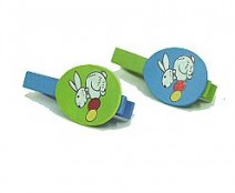 Bunny Egg Peg Bluegreen set of 6