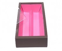 Macaron box 2 row taupe pink Hollywood