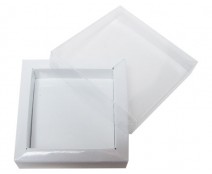 Windowbox 66x66x19mm chromolux white