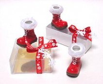 SantaBoot ceramic Red/White