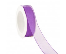 organza wired edge, medium purple