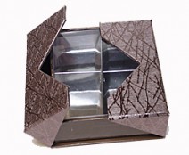 Box sqr 4 compartments bronze
