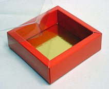 Windowbox 126x126x24mm rouge laque