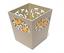 Baroc pot wood beige