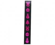 DoubleFaceSatin 4Xmas black/fuchsia