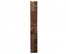 DoubleFaceSatin I Love Chocolat Brown/Gold