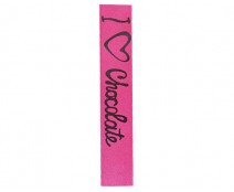 DoubleFaceSatin I Love Chocolat  Fuchsia/Black