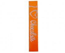 DoubleFaceSatin I Love Chocolat  Orange/Silver