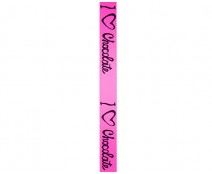 DoubleFaceSatin I Love Chocolat Fuchsia/Black