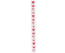 DoublefaceSatin  LoveHearts  White/Red