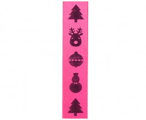 DoubleFaceSatin 4Xmas fuchsia/black